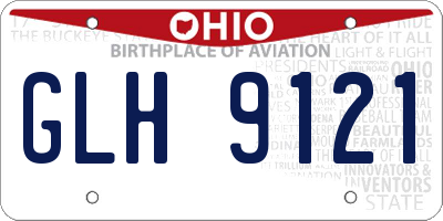OH license plate GLH9121
