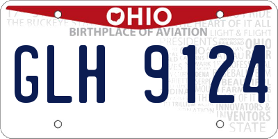 OH license plate GLH9124