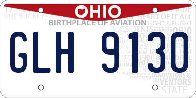 OH license plate GLH9130