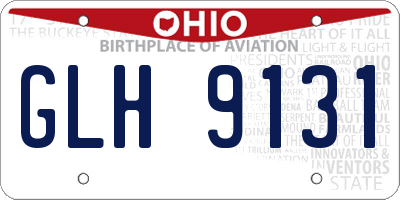 OH license plate GLH9131
