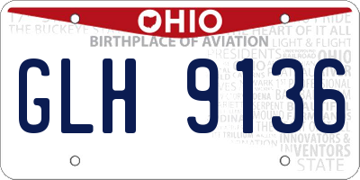 OH license plate GLH9136