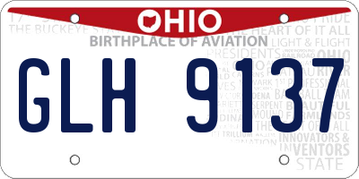 OH license plate GLH9137