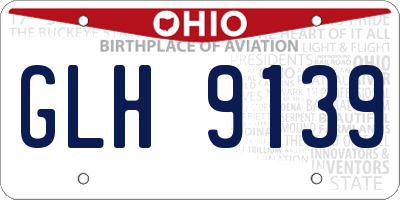 OH license plate GLH9139