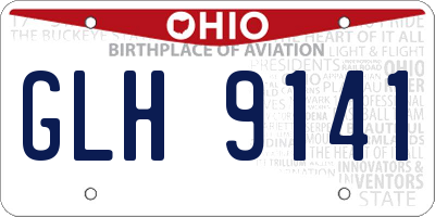 OH license plate GLH9141