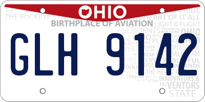 OH license plate GLH9142