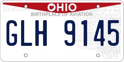 OH license plate GLH9145