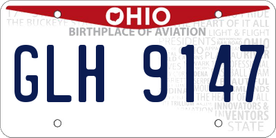 OH license plate GLH9147