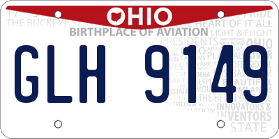 OH license plate GLH9149