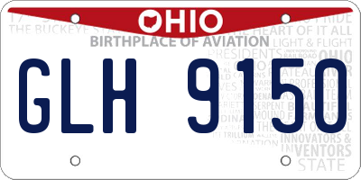 OH license plate GLH9150