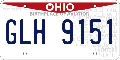 OH license plate GLH9151
