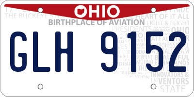 OH license plate GLH9152