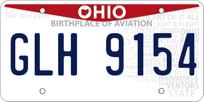 OH license plate GLH9154