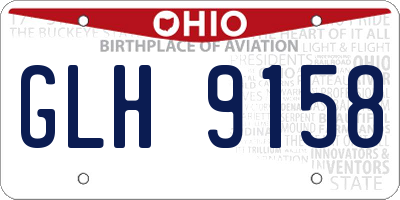 OH license plate GLH9158