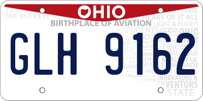 OH license plate GLH9162