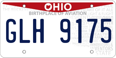 OH license plate GLH9175