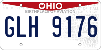 OH license plate GLH9176