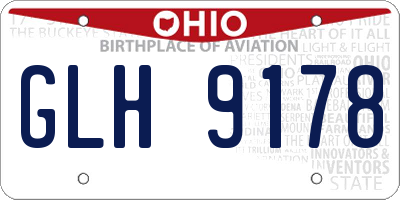 OH license plate GLH9178