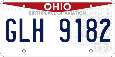 OH license plate GLH9182