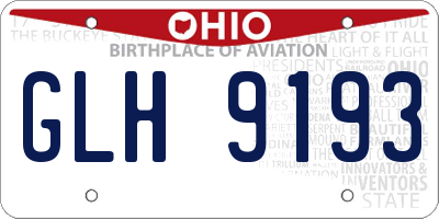 OH license plate GLH9193
