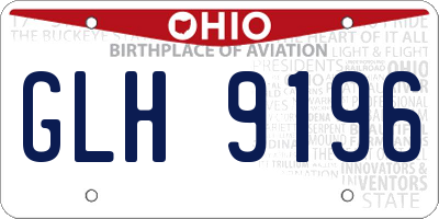 OH license plate GLH9196