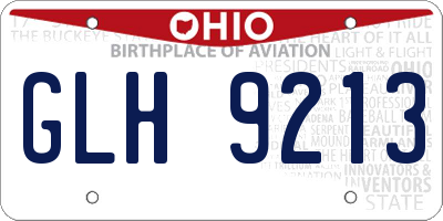 OH license plate GLH9213