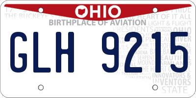 OH license plate GLH9215