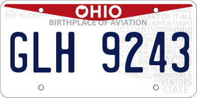 OH license plate GLH9243