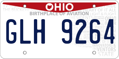 OH license plate GLH9264