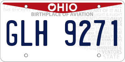 OH license plate GLH9271