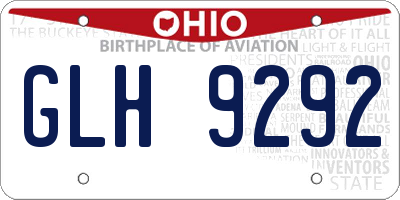 OH license plate GLH9292