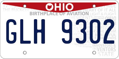 OH license plate GLH9302