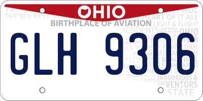 OH license plate GLH9306