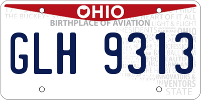 OH license plate GLH9313