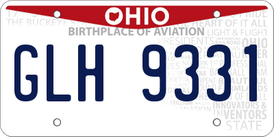 OH license plate GLH9331