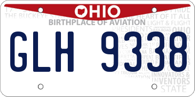 OH license plate GLH9338
