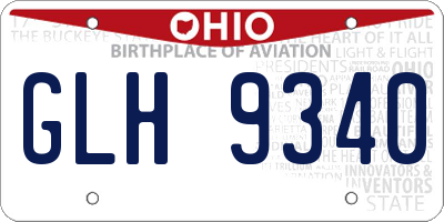OH license plate GLH9340