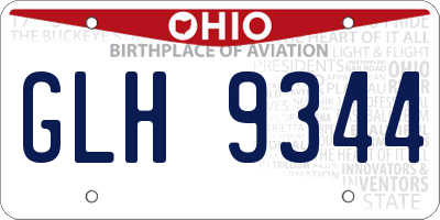 OH license plate GLH9344
