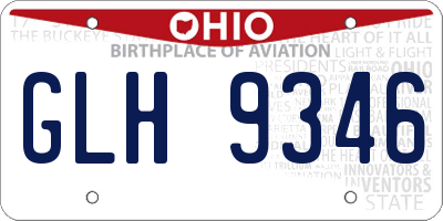OH license plate GLH9346