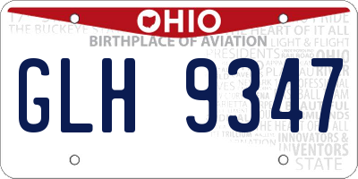 OH license plate GLH9347