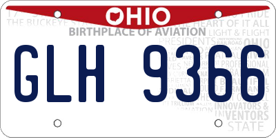 OH license plate GLH9366