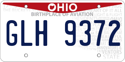 OH license plate GLH9372
