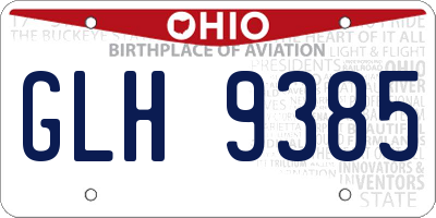 OH license plate GLH9385