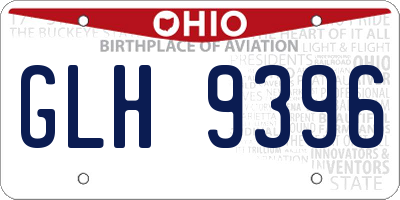 OH license plate GLH9396