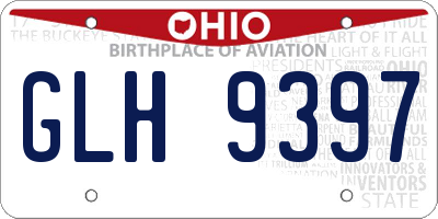 OH license plate GLH9397