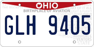 OH license plate GLH9405