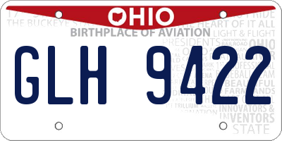 OH license plate GLH9422