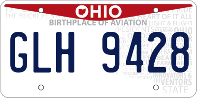 OH license plate GLH9428