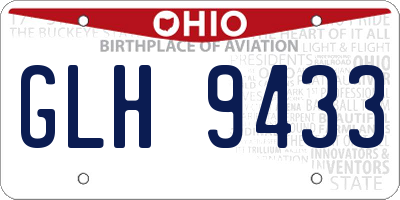 OH license plate GLH9433