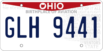 OH license plate GLH9441