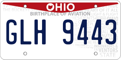 OH license plate GLH9443